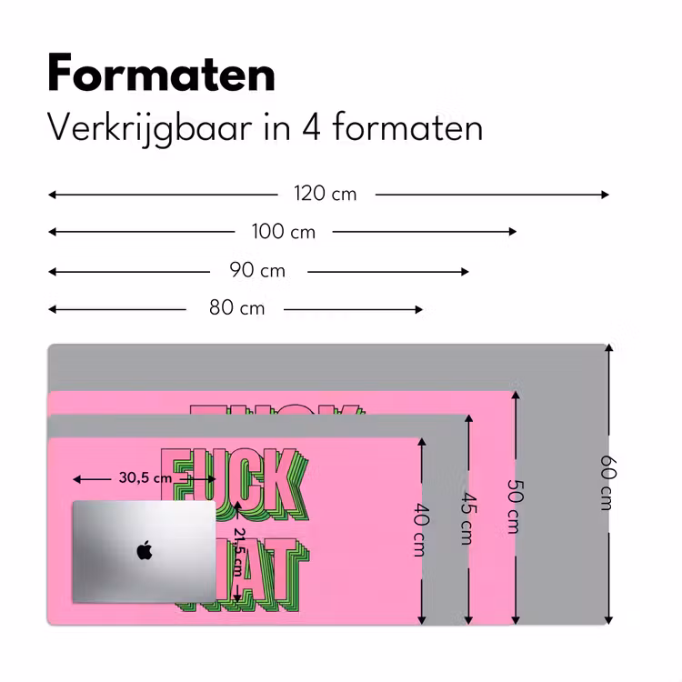 Bureau onderlegger - Tekst - Bold - Roze — 8