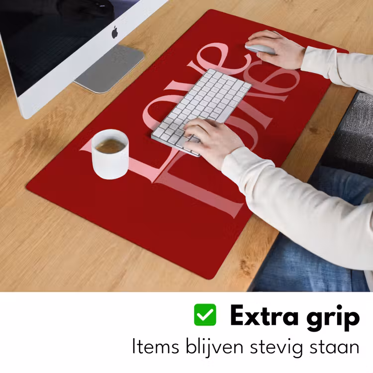 Bureau onderlegger - Love - Spiegeling - Rood — 6
