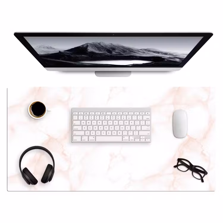 Bureau onderlegger - Zalmroze - Marmer - Aders — 4