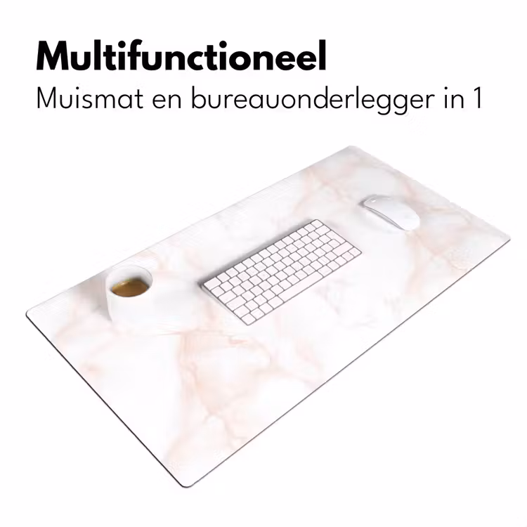 Bureau onderlegger - Zalmroze - Marmer - Aders — 7