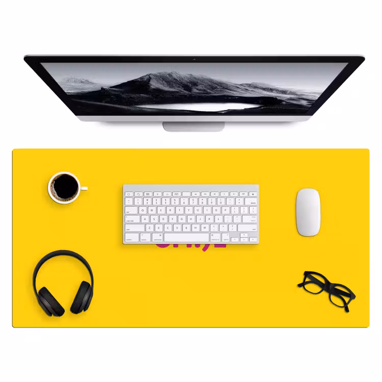 Bureau onderlegger - Smile - Roze - Geel — 4