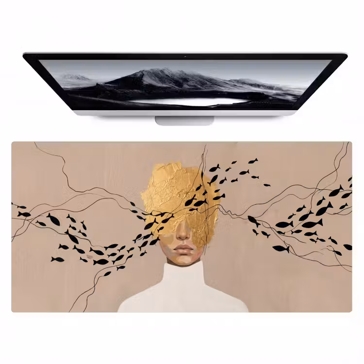 Bureau onderlegger - Modern - Vrouw - Goud — 1