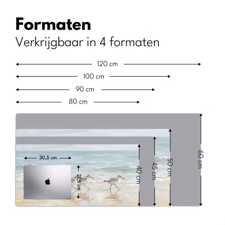 Bureau onderlegger - Vogels - Strand - Zee — 8