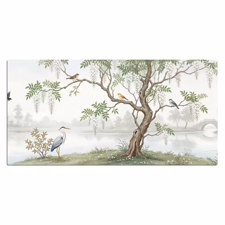 Bureau onderlegger - Reiger - Landschap - Groen — 2