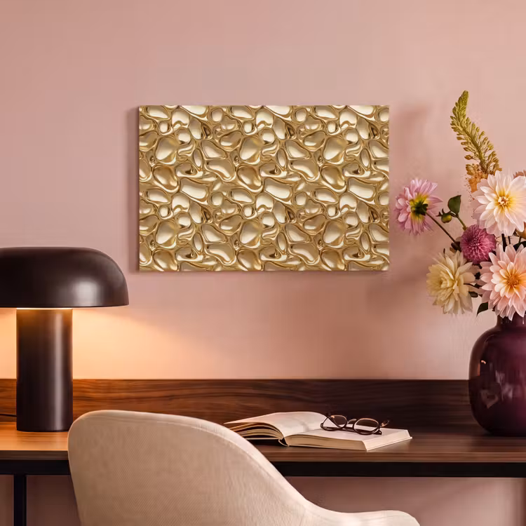 Canvas schilderij - Abstract - Modern - Goud — 3