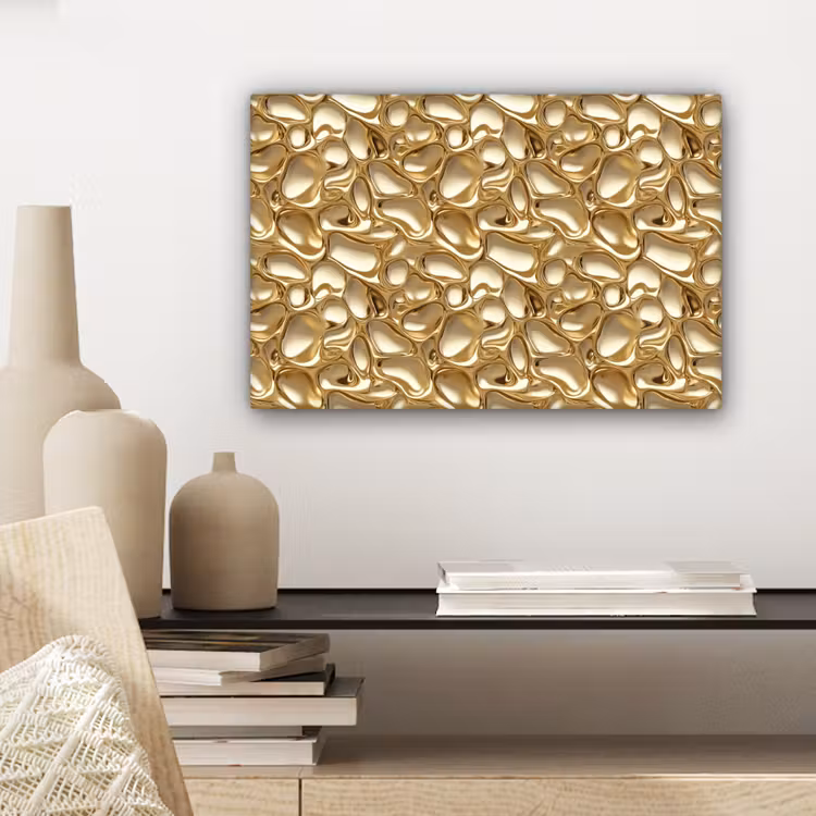 Canvas schilderij - Abstract - Modern - Goud — 4