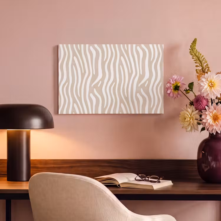 Canvas schilderij - Abstract - Zebra - Beige — 3