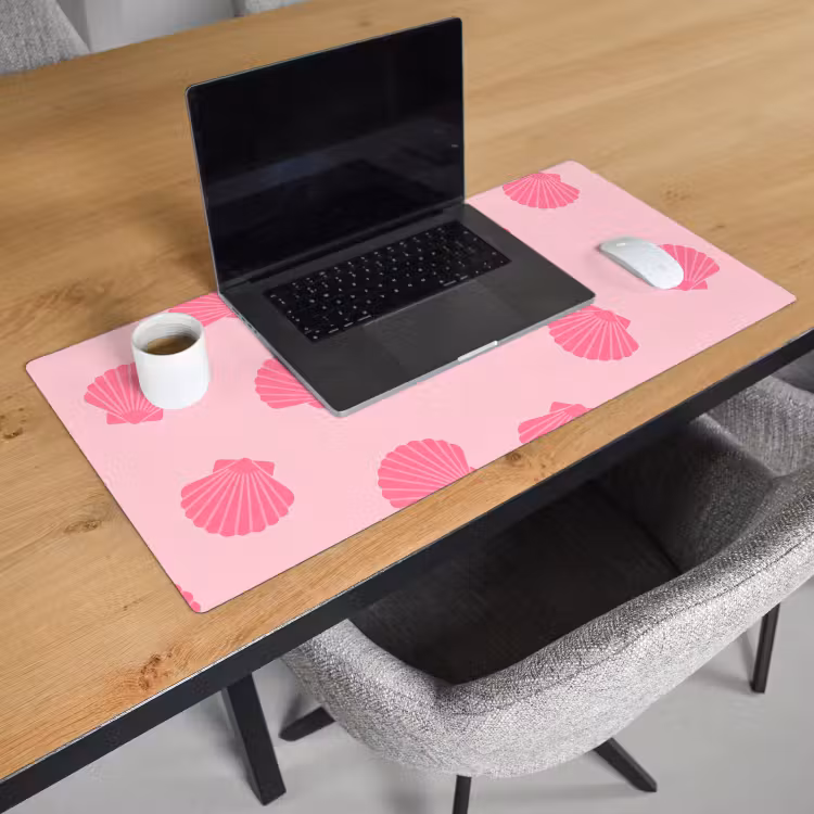 Bureau onderlegger - Schelp - Patroon - Zee - Modern - Roze — 3