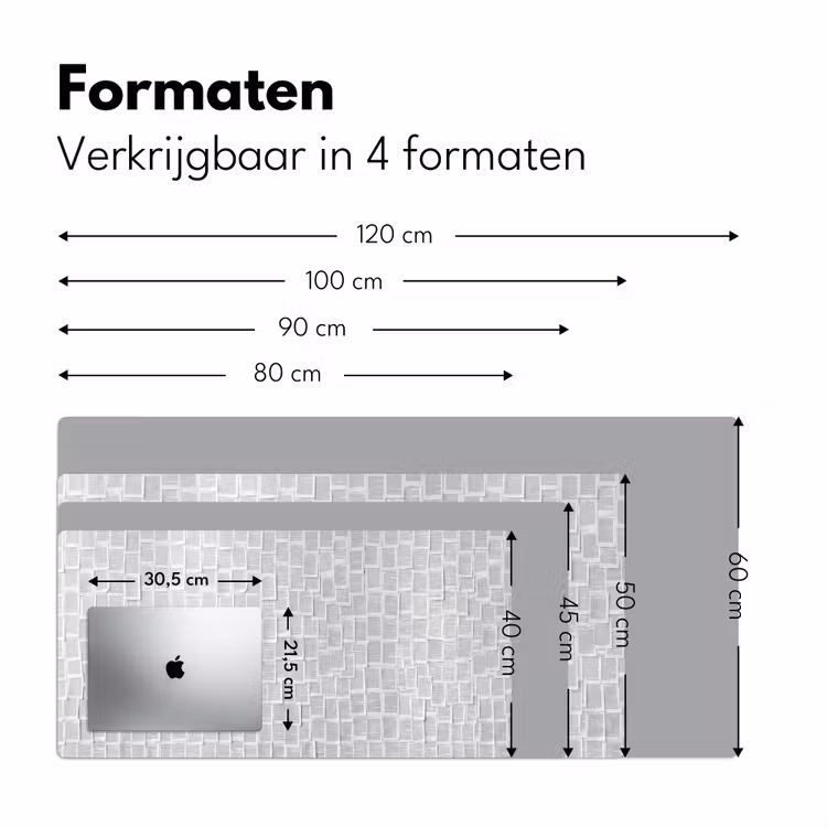 Bureau onderlegger - Papier - Overlappend - Textuur - Modern - Wit — 8