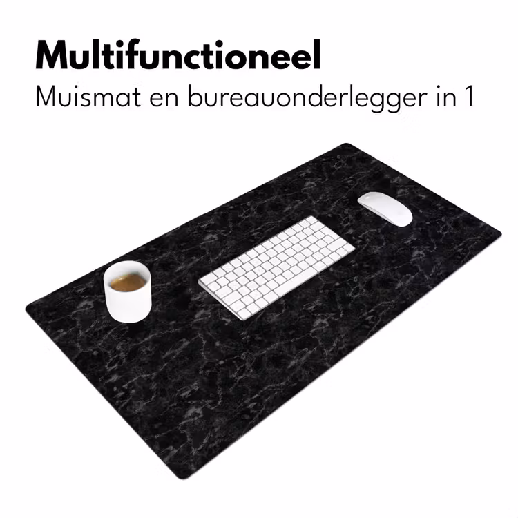 Bureau onderlegger - Marmer - Aders - Zwart — 7