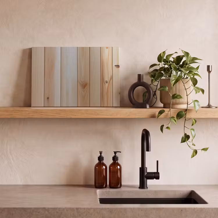 Canvas schilderij - Hout - Planken - Licht — 2