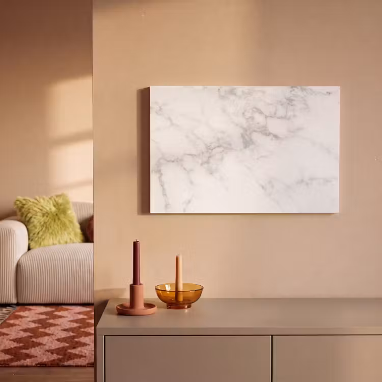Canvas schilderij - Marmer - Grijs - Wit - Marmerstructuur — 1