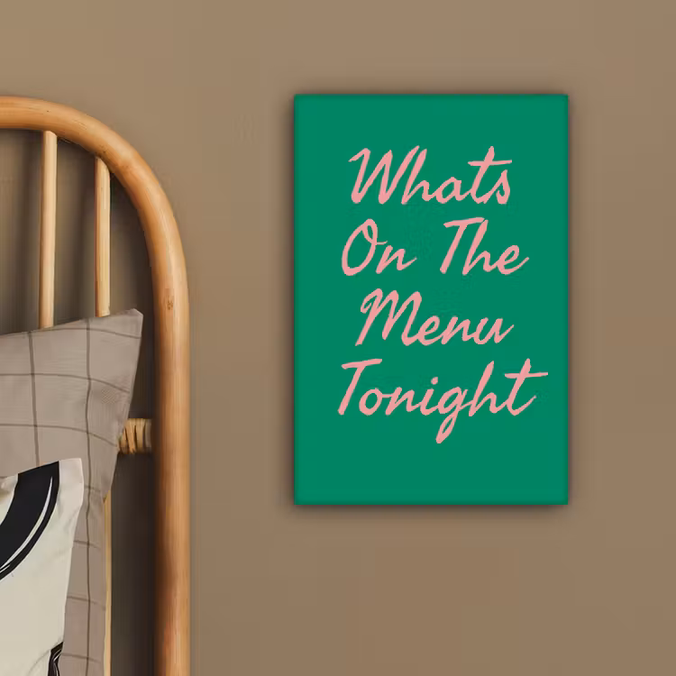 Canvas schilderij - Menu - Quote - Roze — 2