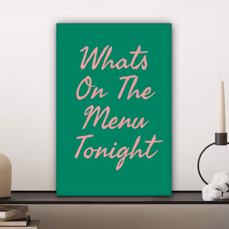 Canvas schilderij - Menu - Quote - Roze — 4