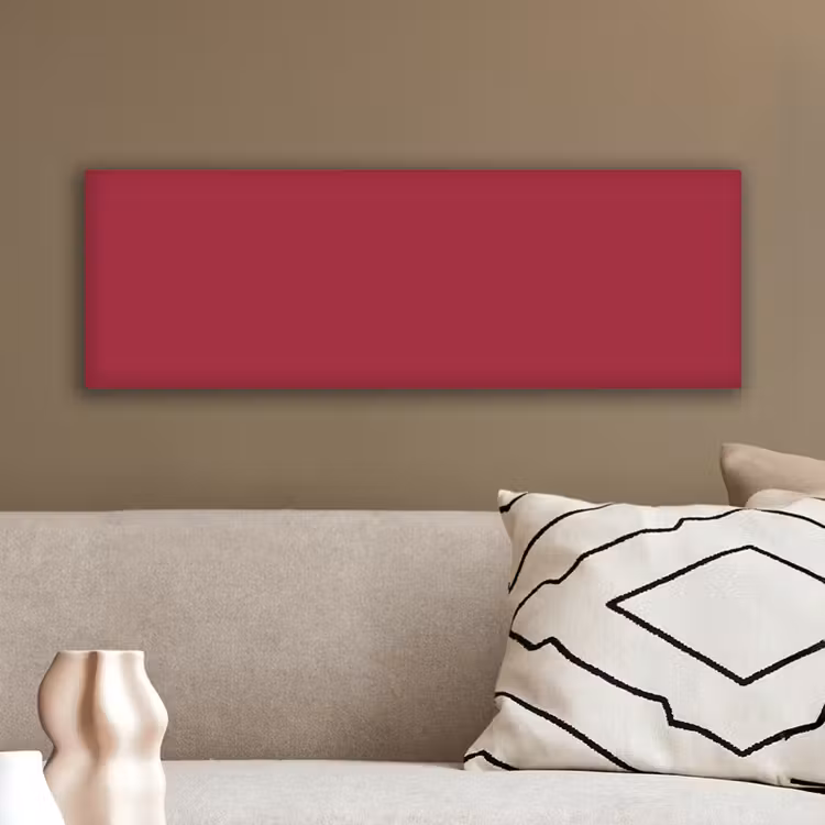 Canvas schilderij - Rood - Effen kleur — 2