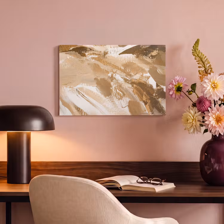 Canvas schilderij - Goud - Beige - Abstract — 3