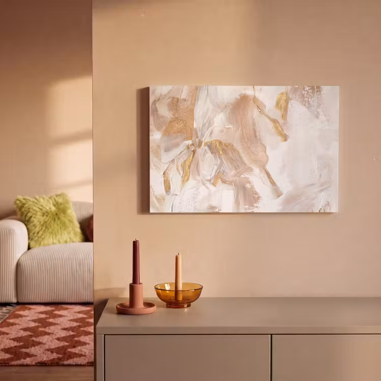 Canvas schilderij - Verf - Wit - Abstract — 1
