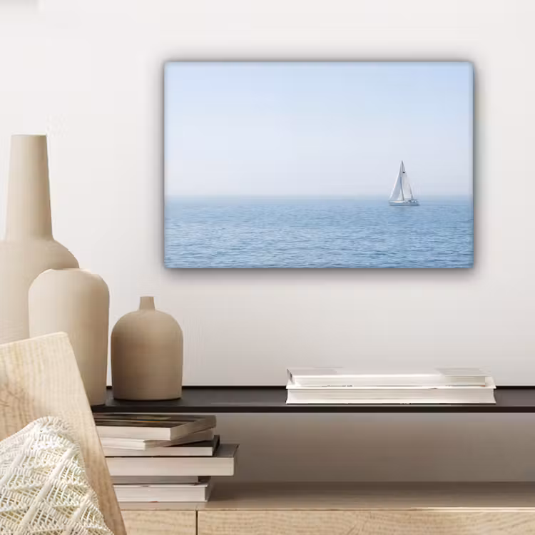 Canvas schilderij - Horizon - Zeilboot - Zee — 4