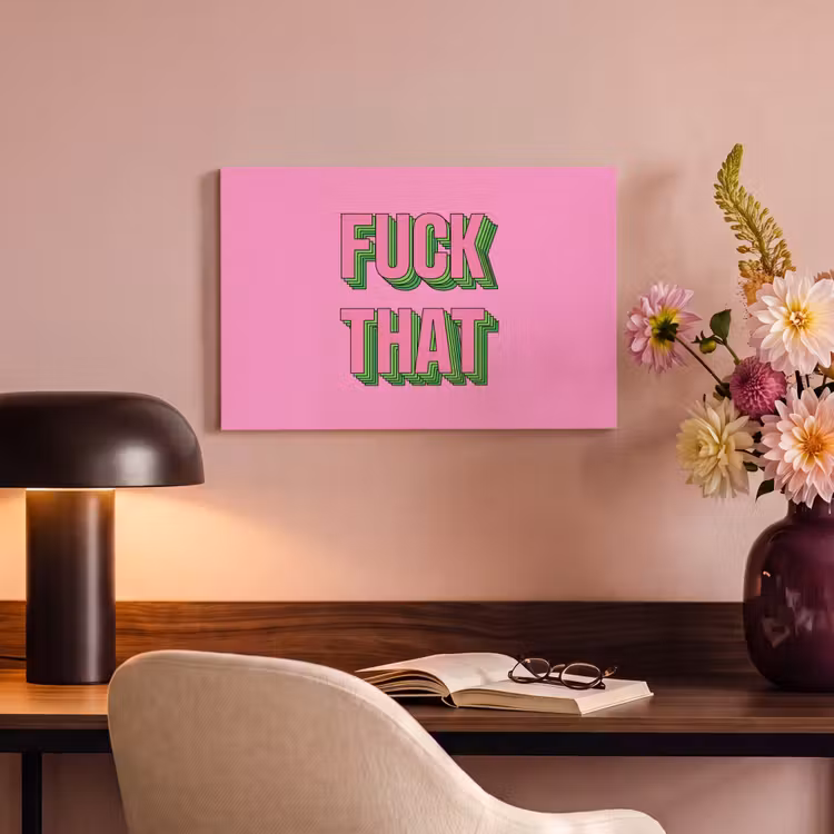Canvas schilderij - Tekst - Bold - Roze — 3