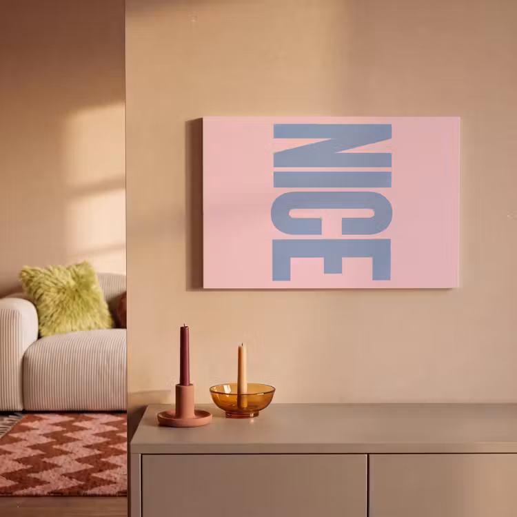 Canvas schilderij - Nice - Paars - Roze — 1