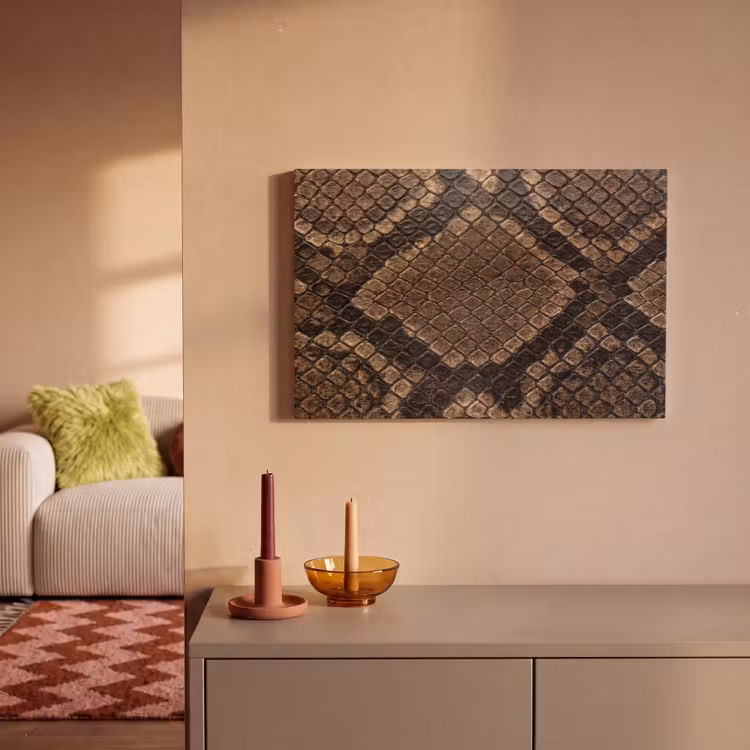 Canvas schilderij - Python - Schubben - Brons — 1