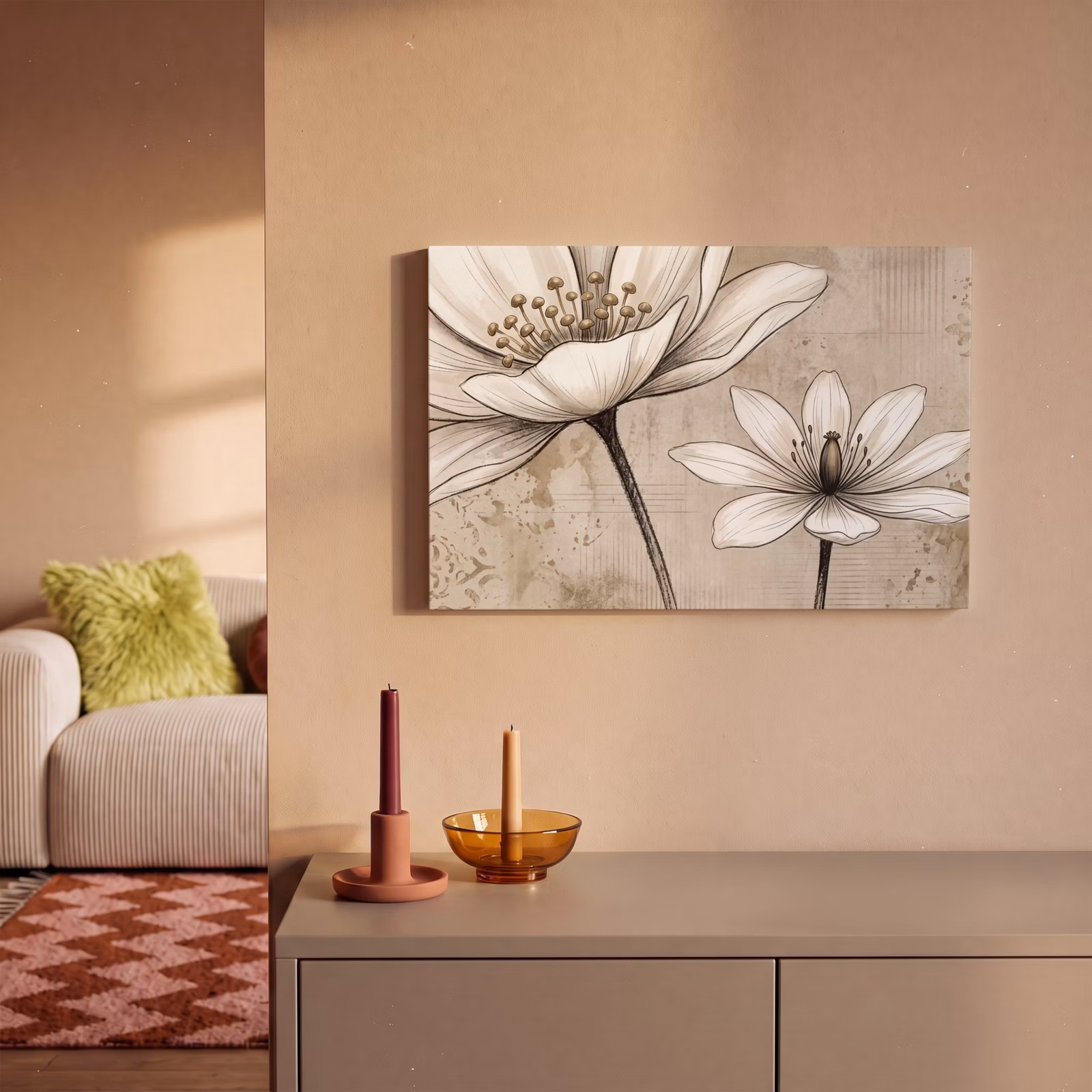 Canvas schilderij - Modern - Design - Wit — 1