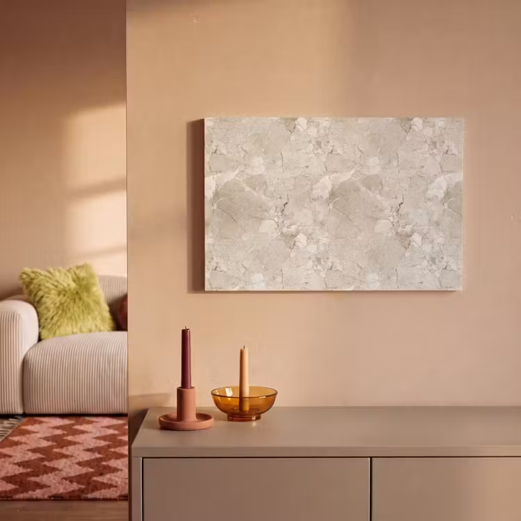 Canvas schilderij - Marmer - Grijs - Aders — 1