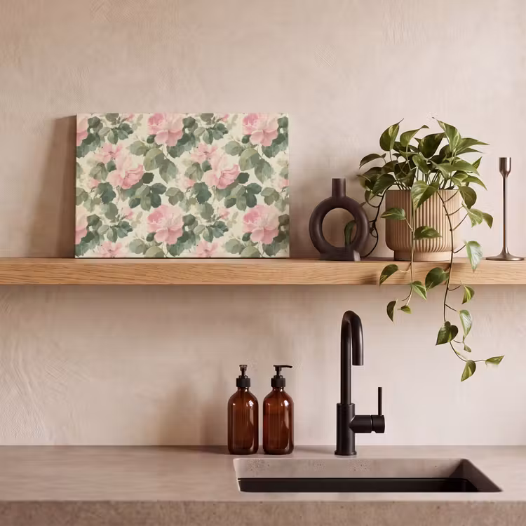 Canvas schilderij - Rozen - Botanisch - Roze — 2