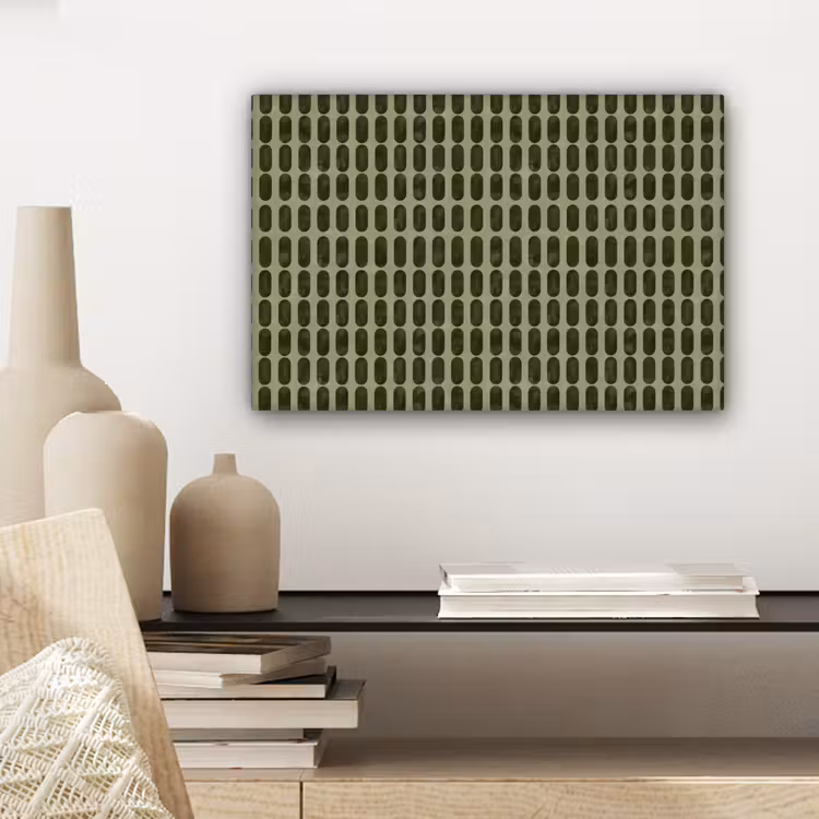 Canvas schilderij - Ritmisch - Effect - Groen — 4