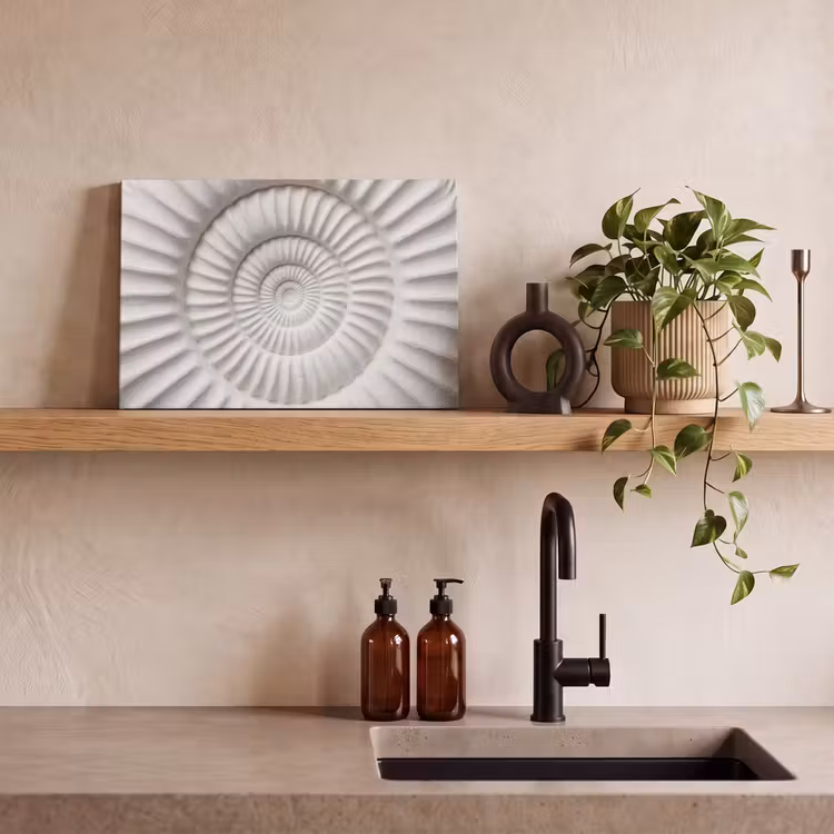 Canvas schilderij - Schelp - Spiraal - Wit — 2