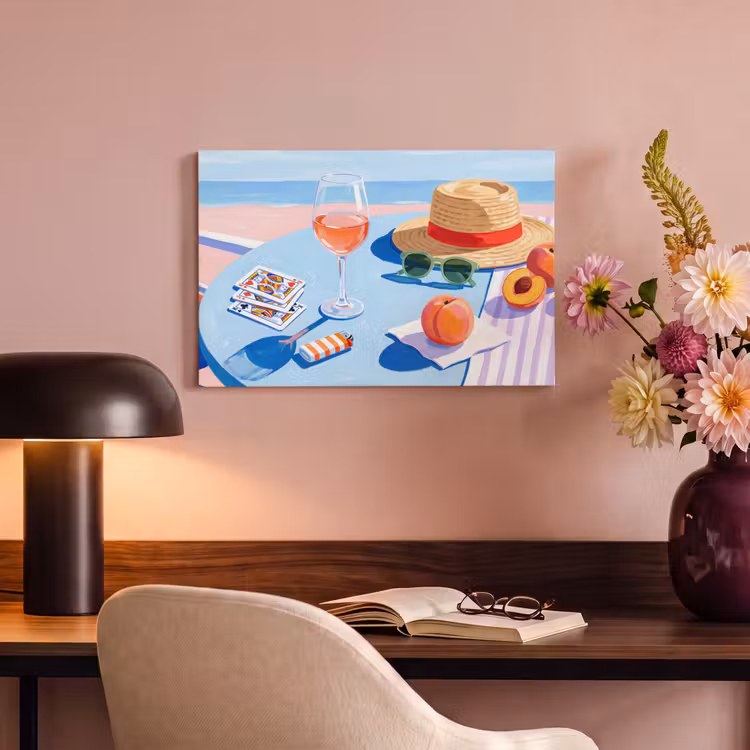 Canvas schilderij - Strand - Picknick - Zomer — 3