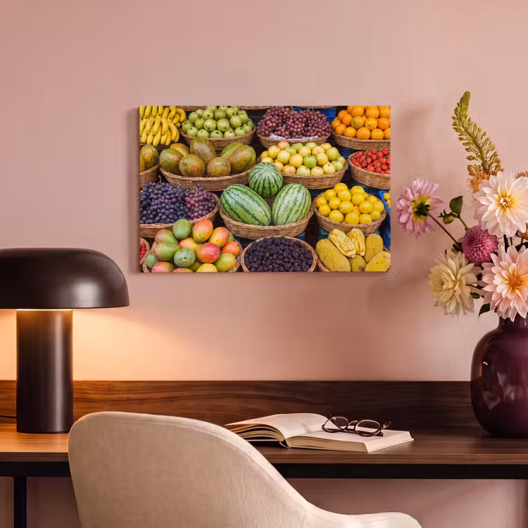 Canvas schilderij - Fruit - Markt - Kleurrijk — 3