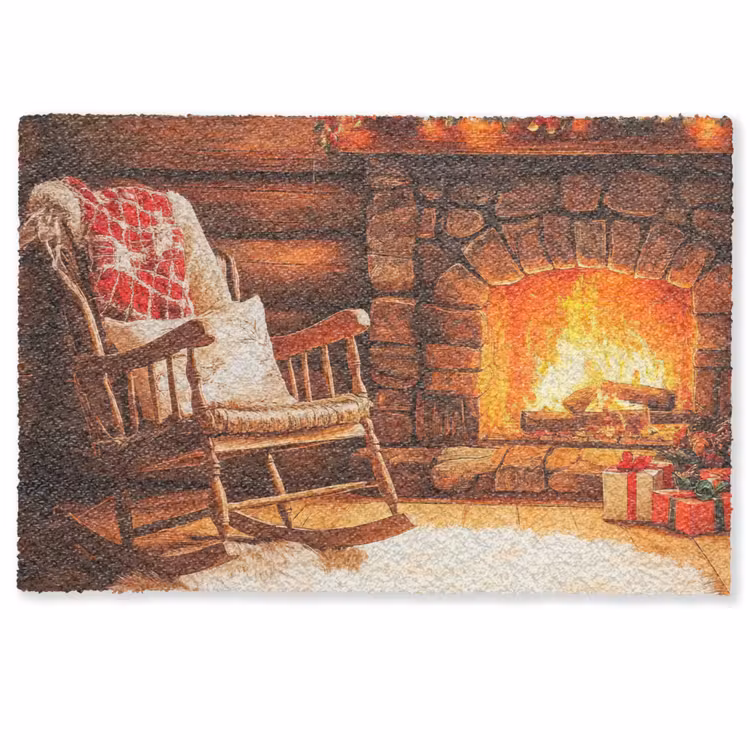 Deurmat - Winter - Kerst - Huis - Openhaard — 1
