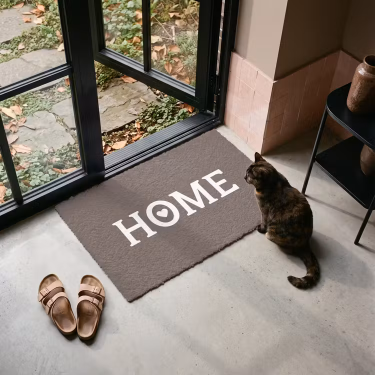 Deurmat - Home - Tekst - Taupe — 2