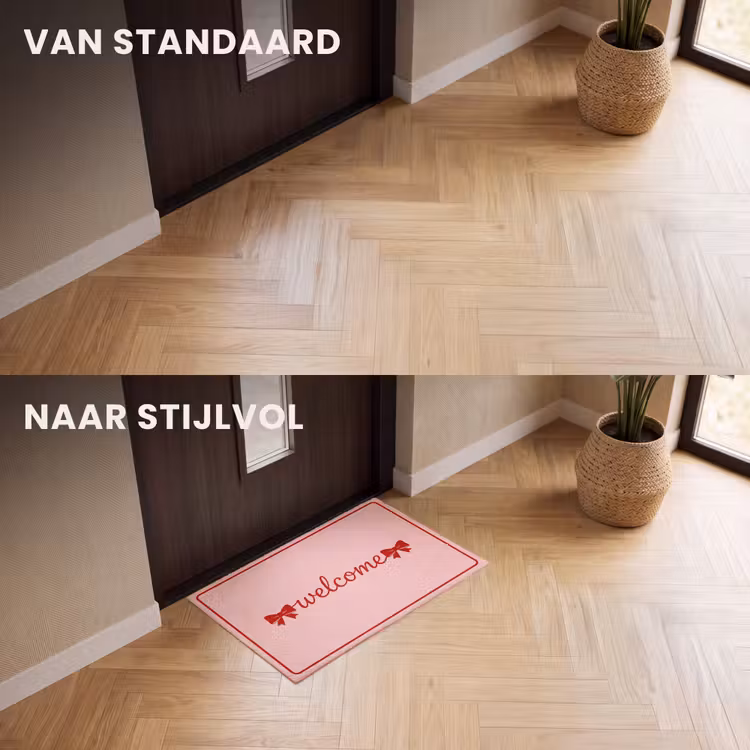 Deurmat - Welkom - Strik - Roze — 3