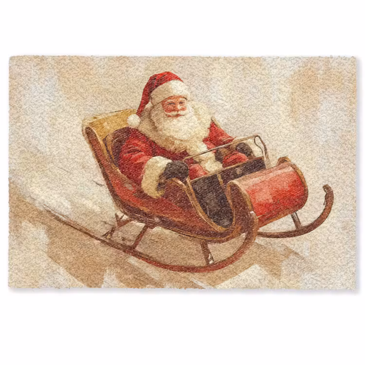 Deurmat - Kerst - Slee - Kerstman — 1