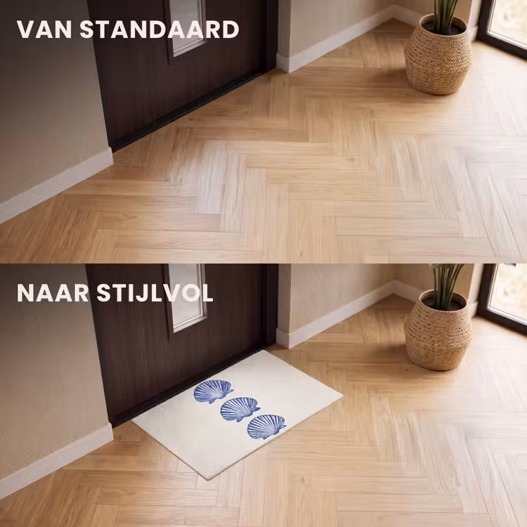 Deurmat - Schelpen - Blauw - Patroon — 3