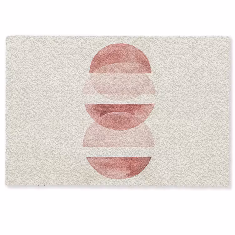 Deurmat - Minimalistisch - Cirkels - Roze — 1