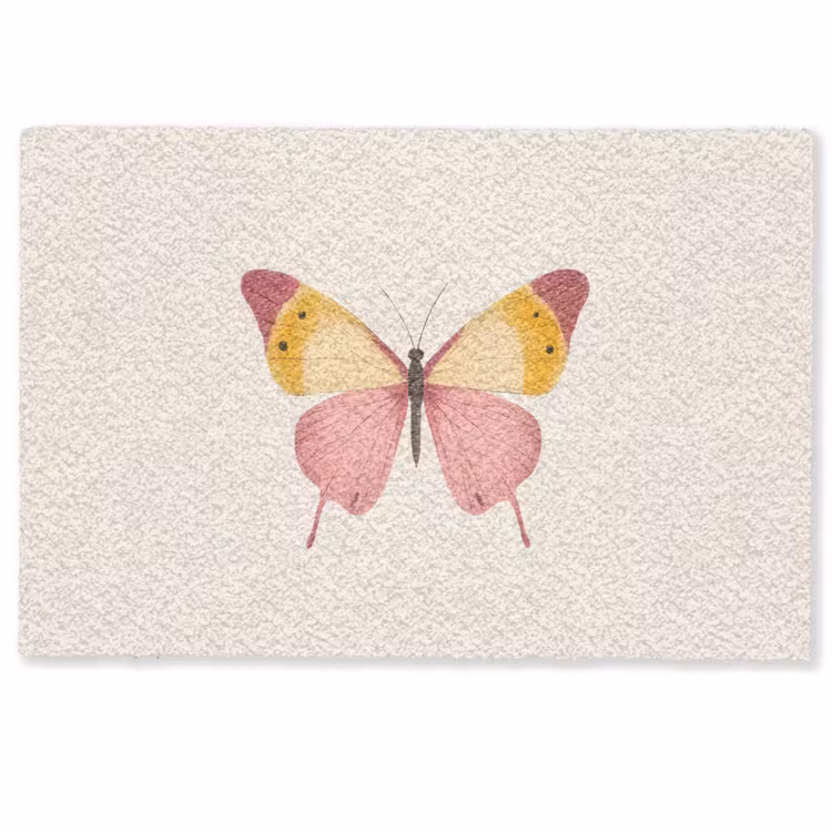 Deurmat - Vlinder - Illustratie - Roze — 1