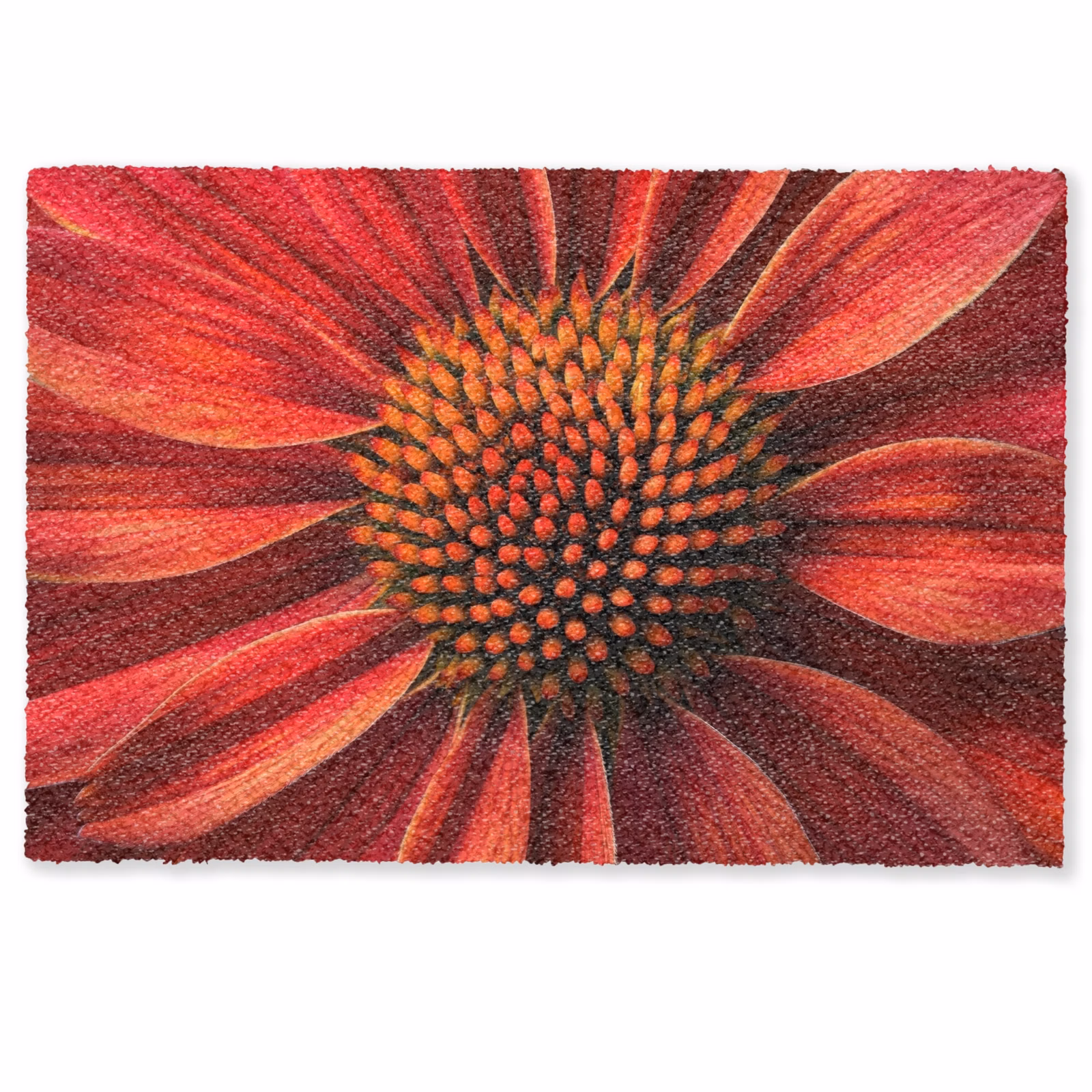 Deurmat - Close up - Bloem- Rood — 1