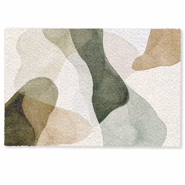 Deurmat - Japandi - Abstract - Groen — 1