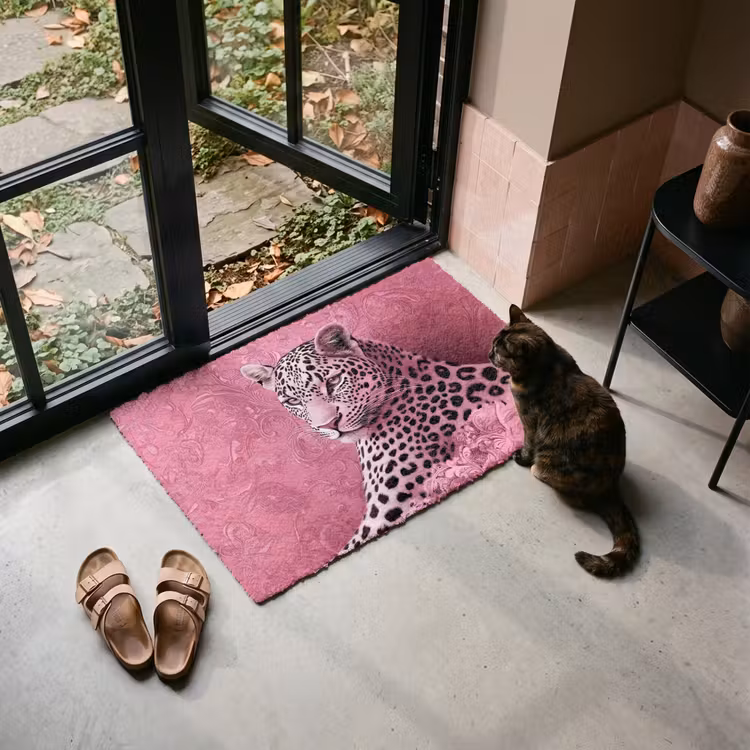 Deurmat - Panter - Luxe - Roze — 2