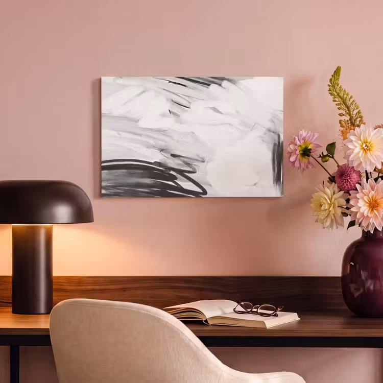 Canvas schilderij - Zwart - Wit - Grijs - Abstract — 3