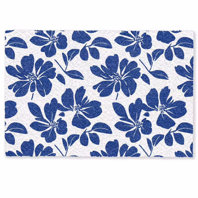 Deurmat - Floraal - Modern - Blauw — 1