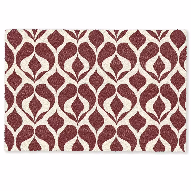 Deurmat - Rood - Druppelpatroon - Grafisch — 1