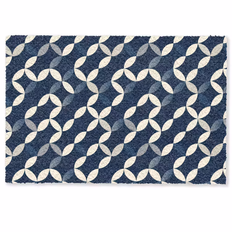 Deurmat - Abstract - Patroon - Blauw — 1