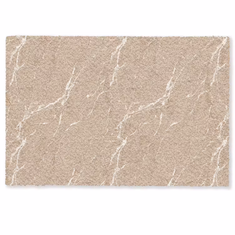 Deurmat - Beige - Marmer - Organisch - Wit — 1