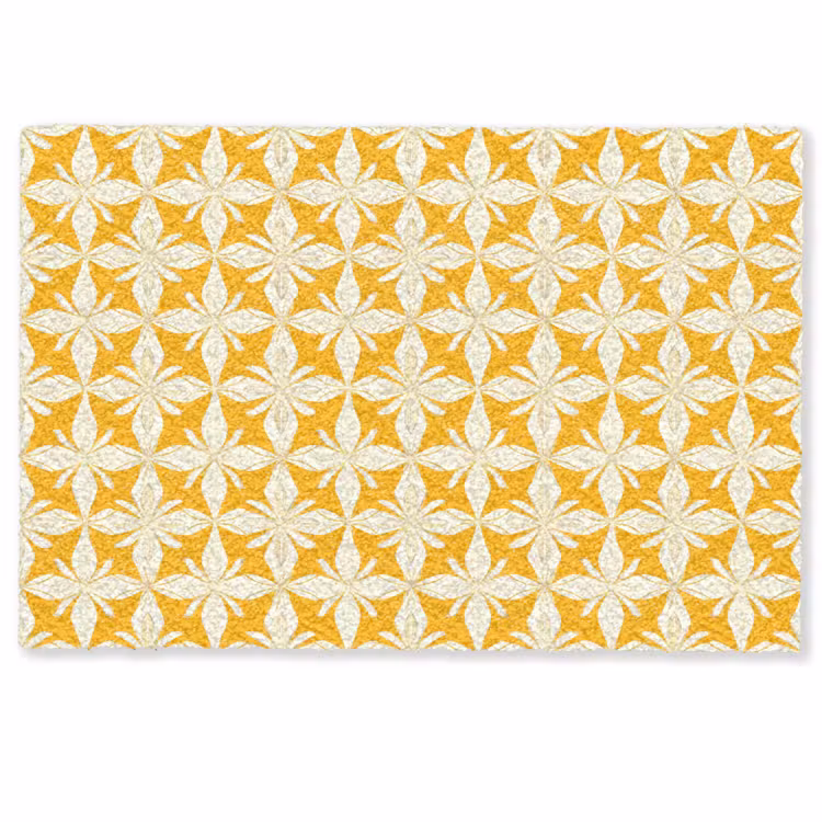 Deurmat - Patroon - Retro - Geel — 1