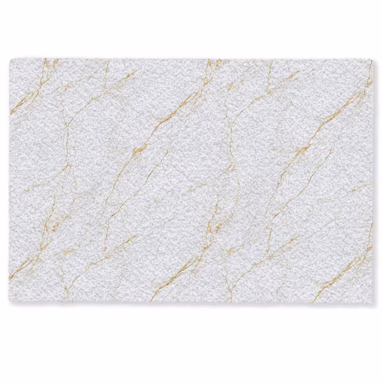 Deurmat - Wit - Marmer - Goud - Luxueus — 1