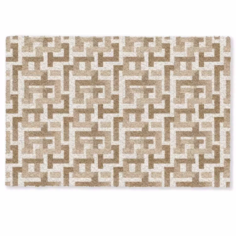 Deurmat - Geometrisch - Retro - Bruin — 1